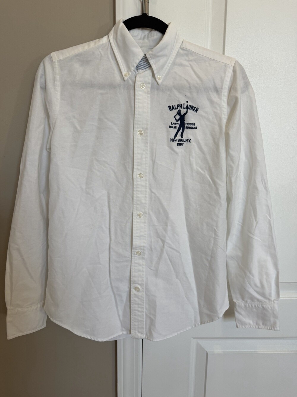 Ralph Lauren Lawn Tennis Div III New York 1967 Slim Fit Long Sleeve Boys Size 6